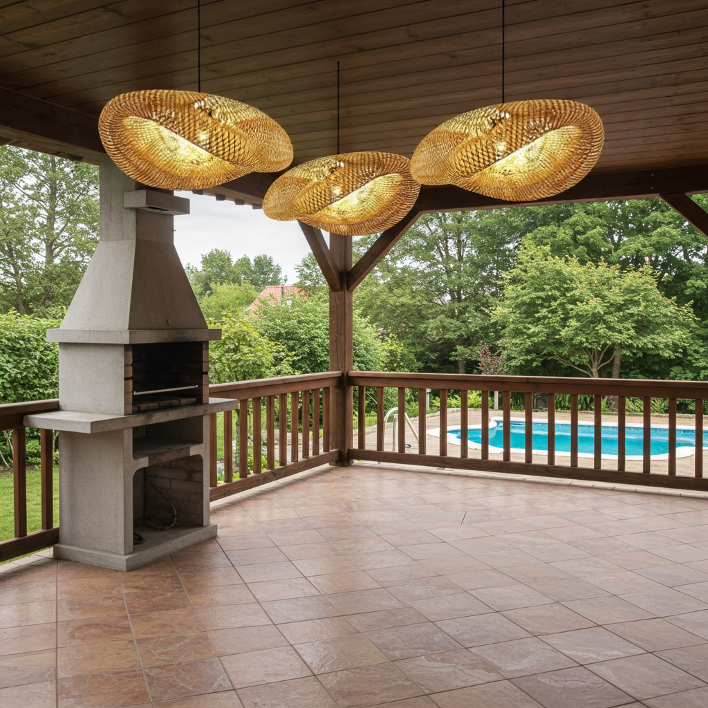Nature's Woven Bamboo Rustic Lamp GLS™