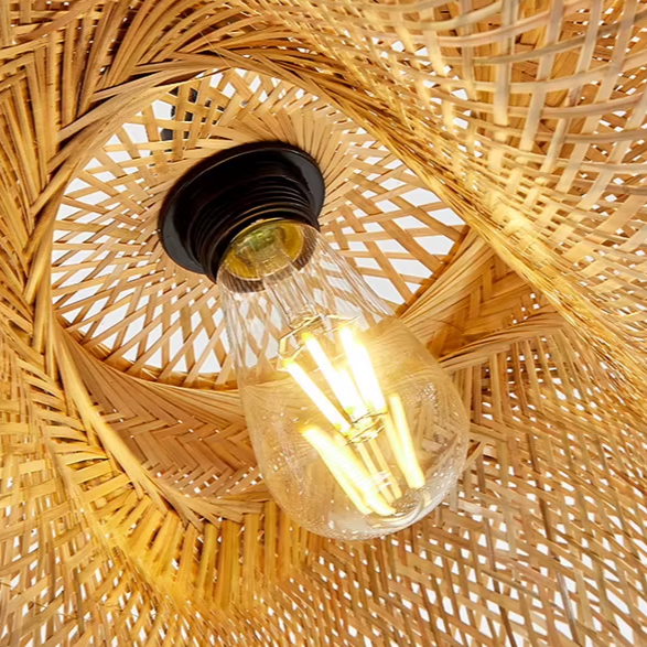 Nature's Woven Bamboo Rustic Lamp GLS™