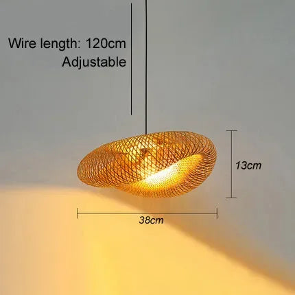Nature's Woven Bamboo Rustic Lamp GLS™