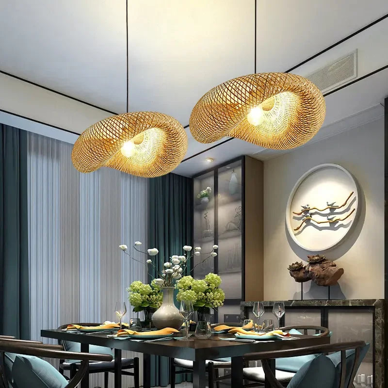 Nature's Woven Bamboo Rustic Lamp GLS™
