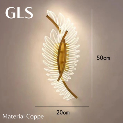 LED wall light in the shape of wings of light GLS™