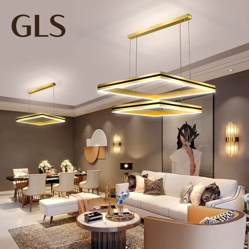 Modern Square Pendant Chandelier GLS™ - Ceiling Light