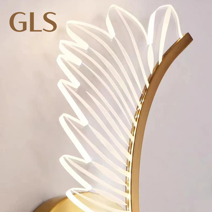 LED wall light in the shape of wings of light GLS™