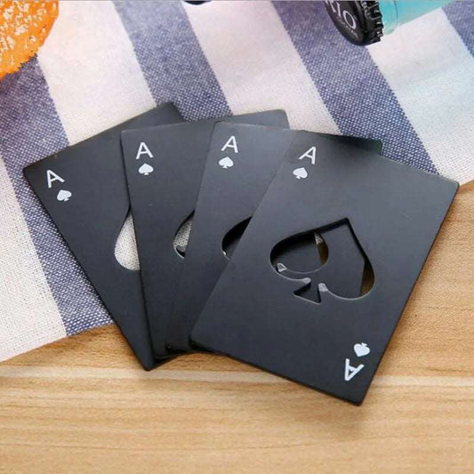 Poker card bottle opener