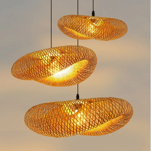 Nature's Woven Bamboo Rustic Lamp GLS™